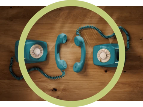 Telefone mit Kreis